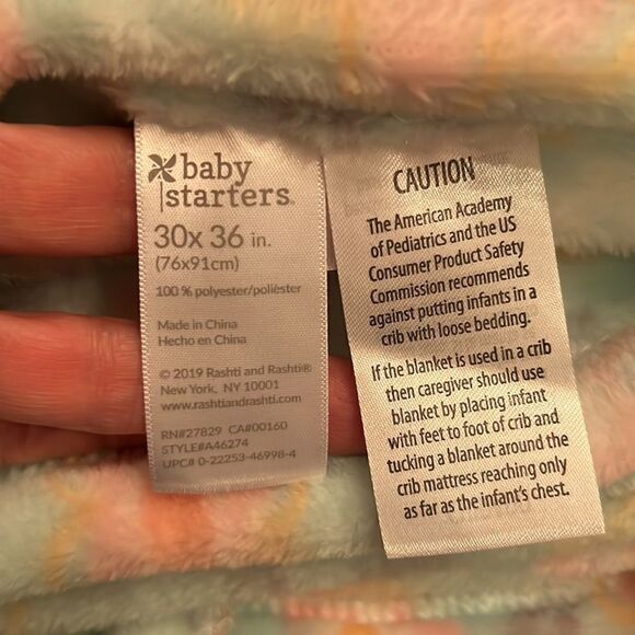 Baby starters NWT adorable baby blanket with a unicorn softee! - Picture 9 of 11